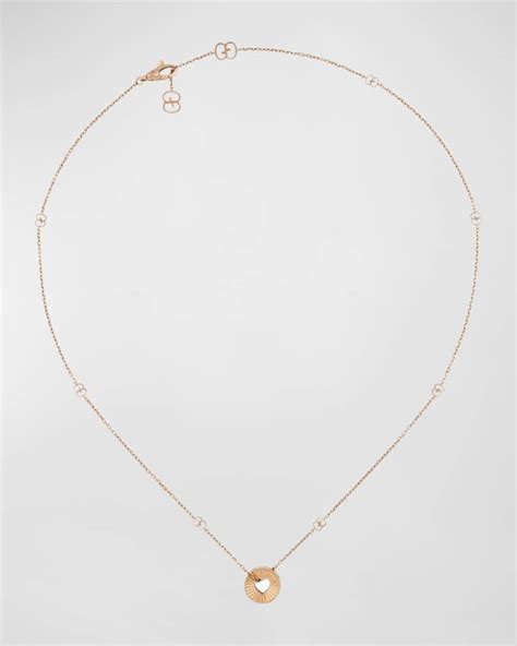 gucci rose gold necklace|gucci gold necklace set.